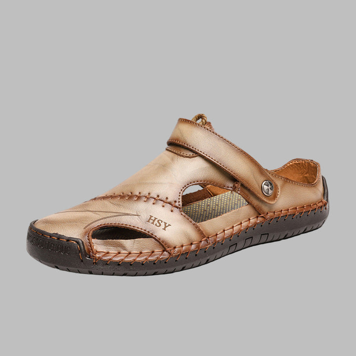 Comfortabele leren sandalen voor heren, comfortabel voor zomeravonturen