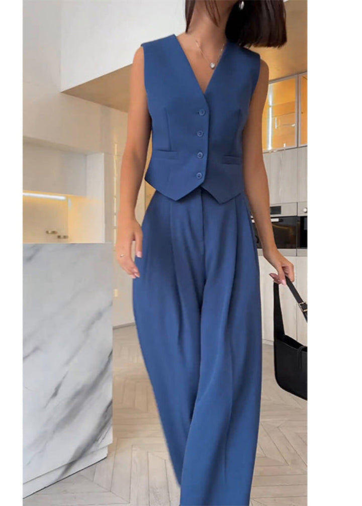 Sorelle – Elegant Mouwloos Blazerpak voor Dames