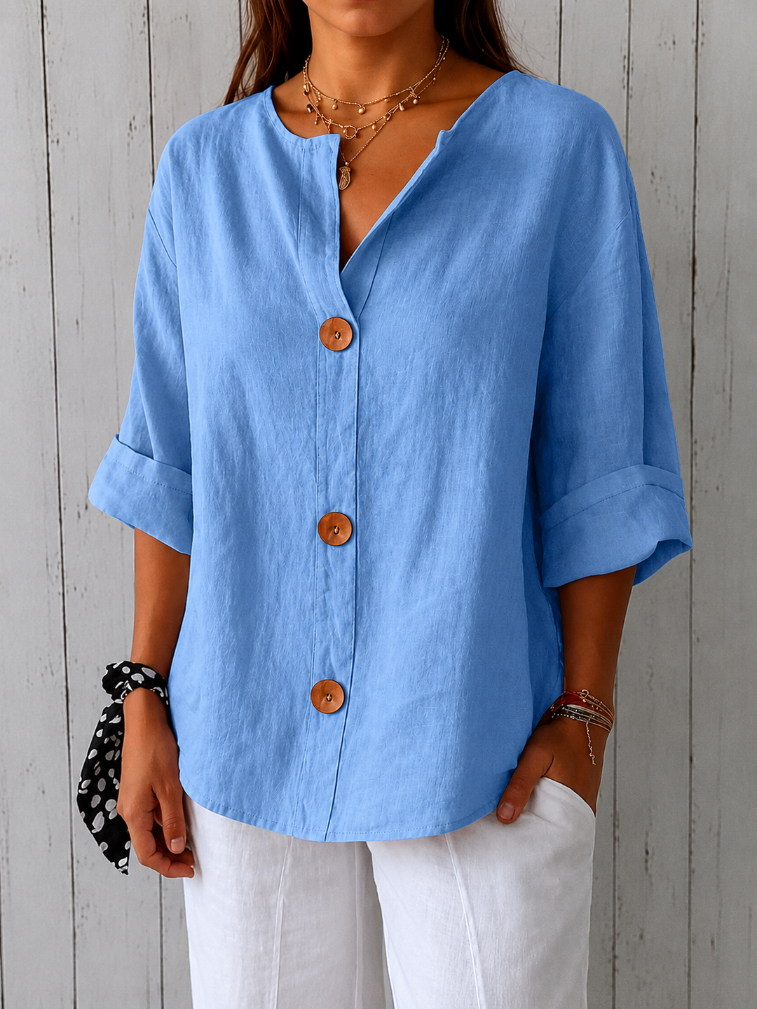 Olivia – losse linnen blouse: lichte en comfortabele zomertop