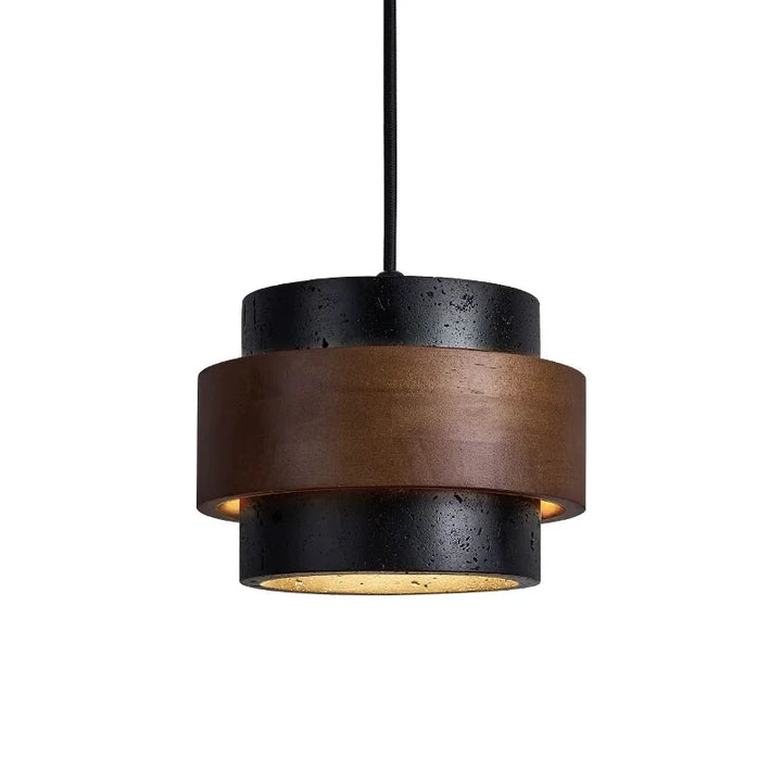 Orvina Wabi-Sabi Hanglamp in Natuurlijk Travertin, Cilindervorm - Keukeneiland Japandi
