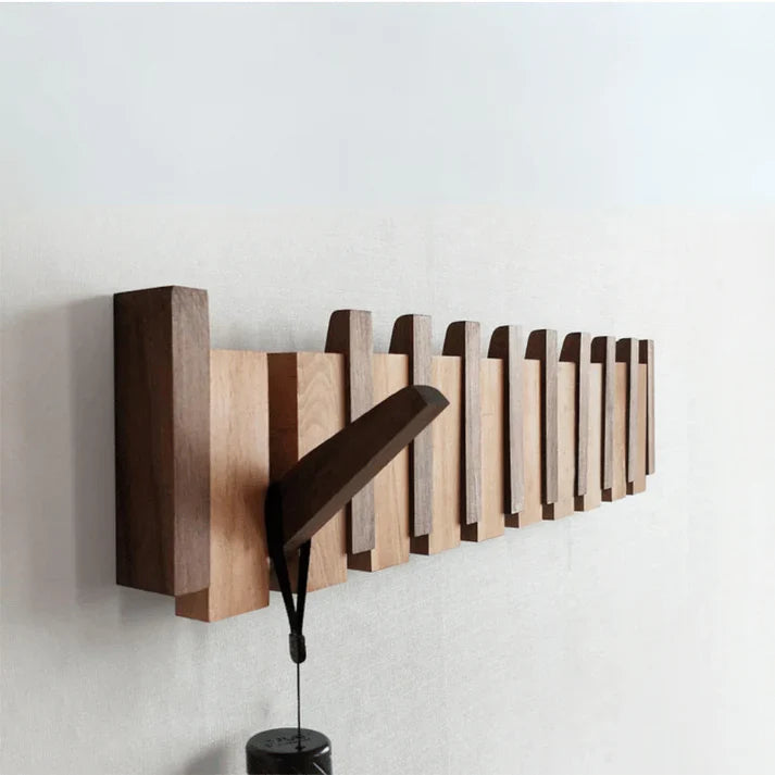 Piano massief houten kapstok | Elegante wandhaken