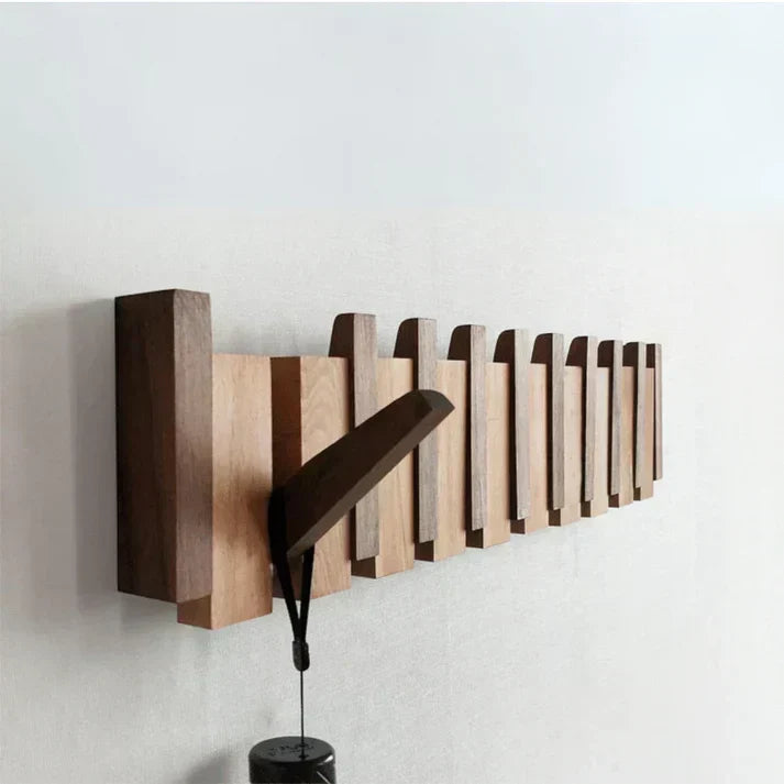 Piano massief houten kapstok | Elegante wandhaken