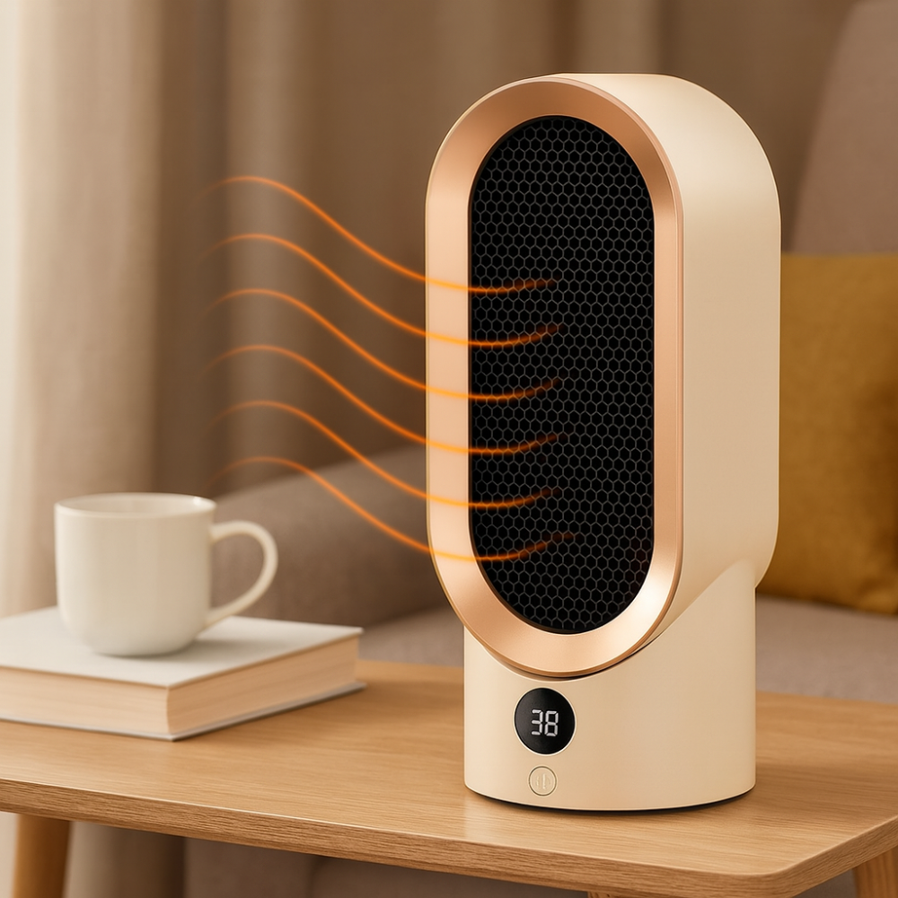 Keramische PTC-kachel 800W met twee standen en valbeveiliging