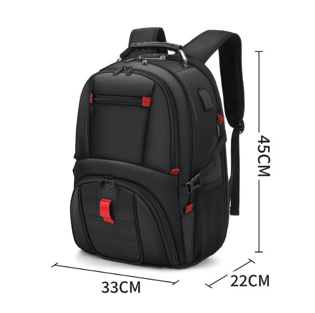 Waterdichte Antidiefstal Laptoprugzak voor Reizen met USB-poort – 45 cm