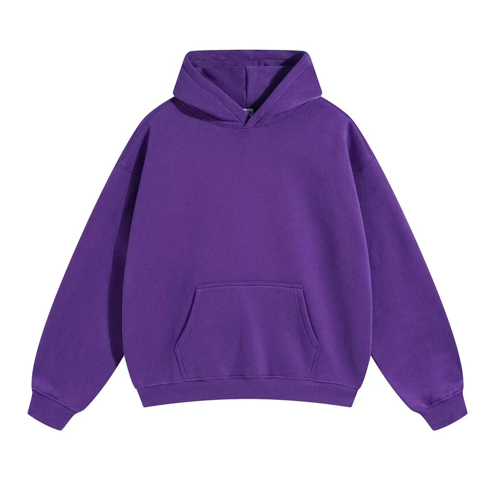 Relaxte pullover-hoodie voor heren met kangoeroezak