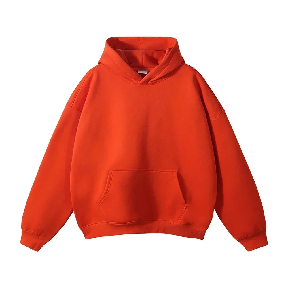 Relaxte pullover-hoodie voor heren met kangoeroezak