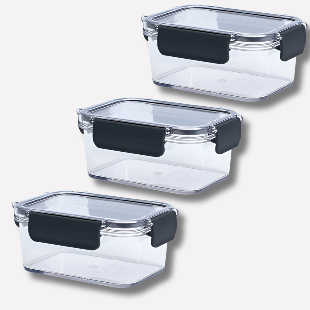 Rubbermaid Brilliance Voedselopslag Bakken | BPA-vrij en Luchtdichte Deksel - Duurzaam en Stapelbaar Bewaren van Eten