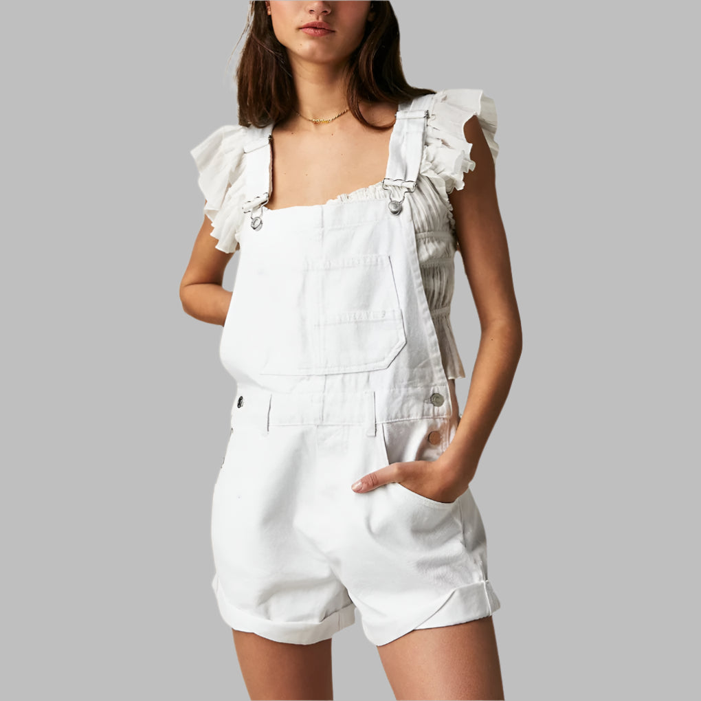 Mouwloze denim jumpsuit, casual chic