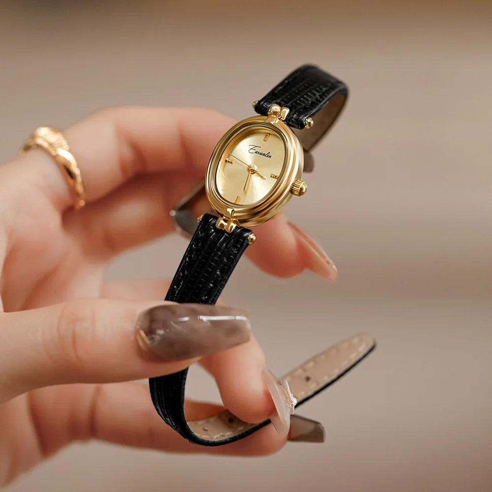 Sienna - Elegant Quartzhorloge met Gouden Bandje