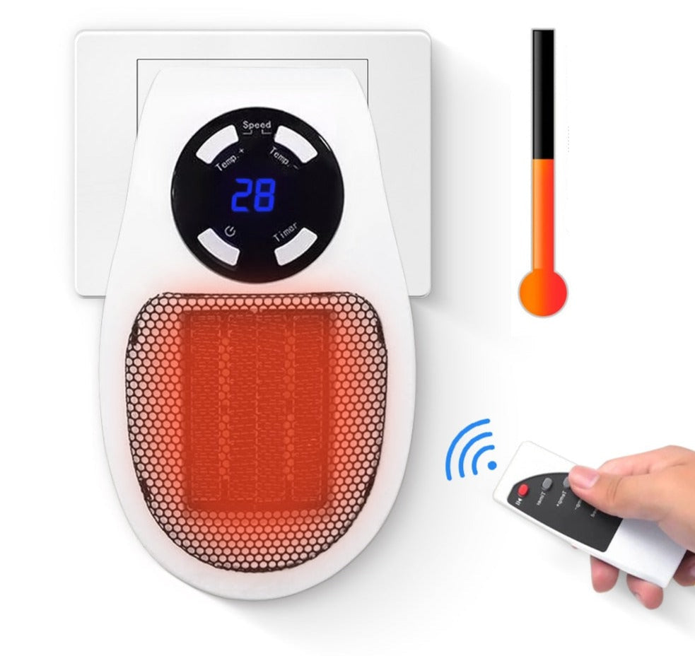 Stille kamerkachel 500 W met timer en LED-display
