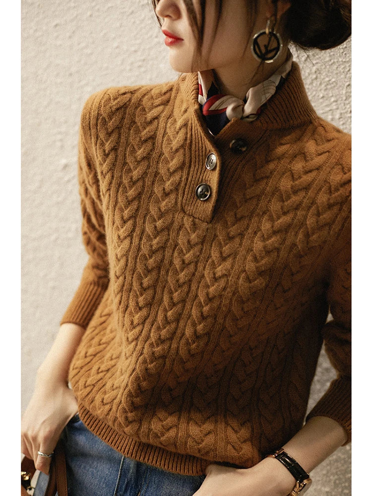 Arden kasjmier vest met knopen