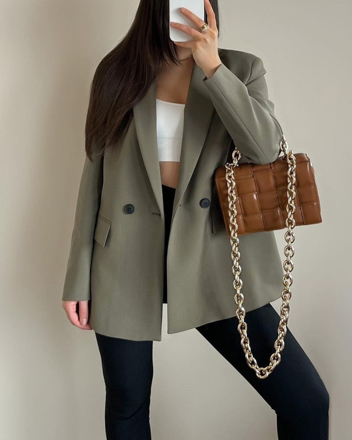 PowerChic – Elegante Double-Breasted Blazer voor Dames