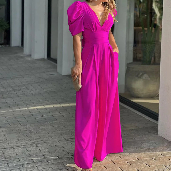 Elegante Chiffon Jumpsuit met Strikdetail