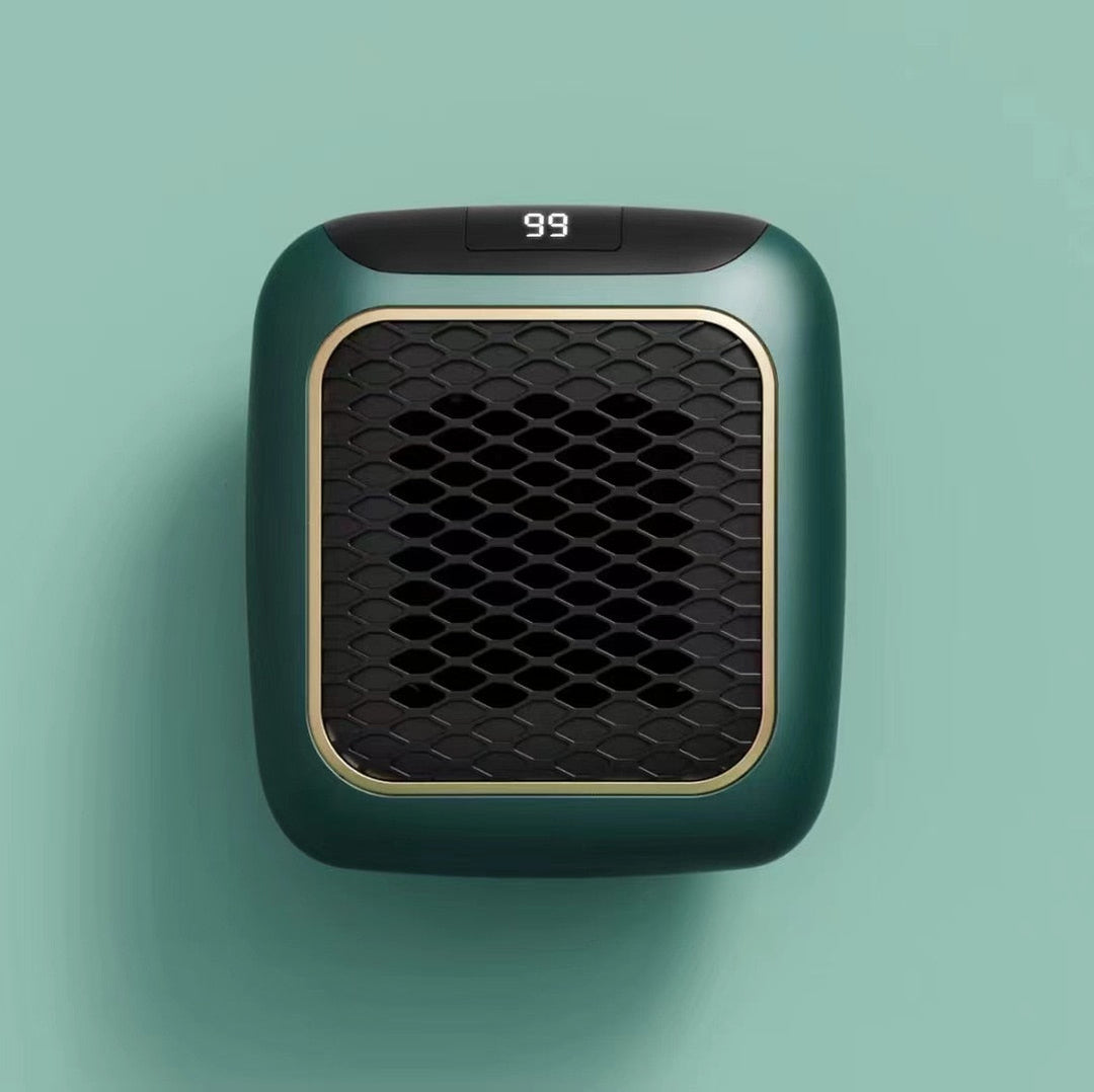 Mini wandventilatorkachel 800 W met led-display