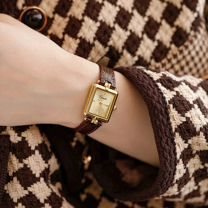Sienna - Elegant Quartzhorloge met Gouden Bandje