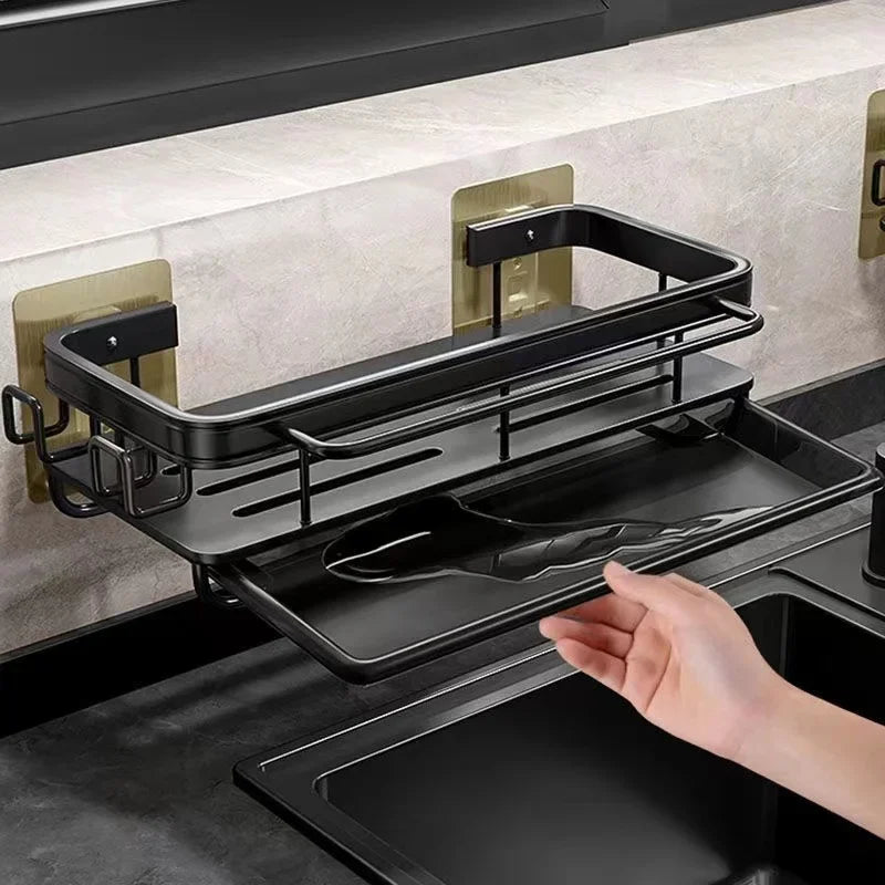 Aluminium keukenrek | Zelfafvoerend spoelbakrek – Geen boren nodig