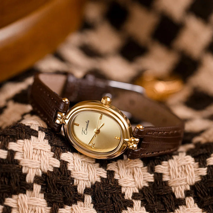Sienna - Elegant Quartzhorloge met Gouden Bandje