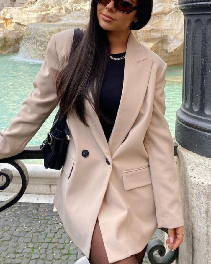 PowerChic – Elegante Double-Breasted Blazer voor Dames