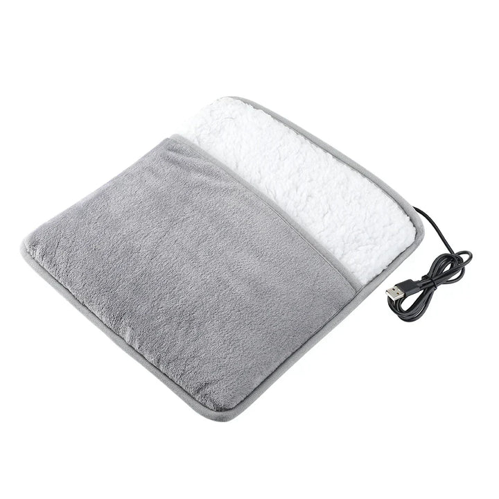 USB-warmtemat voor je voeten van zachte wasbare flanel