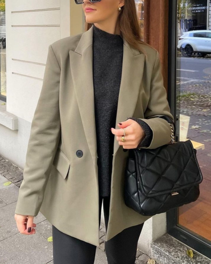 PowerChic – Elegante Double-Breasted Blazer voor Dames