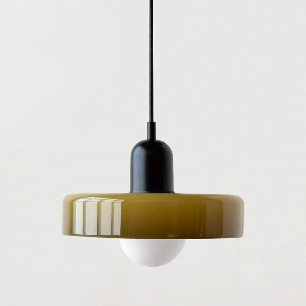 Bauhaus glas-in-lood hanglamp