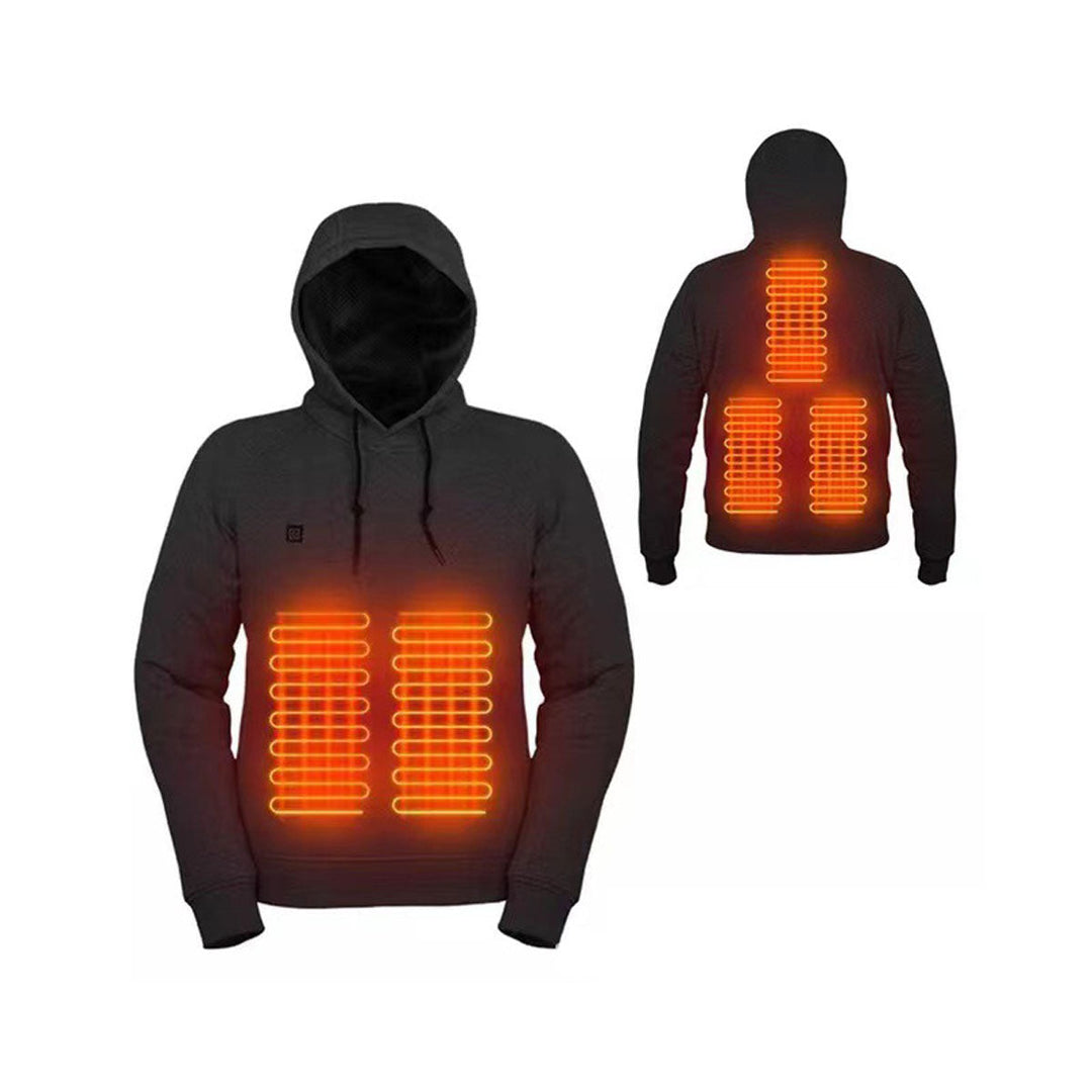 Verwarmde hoodie met warmte op borst en rug