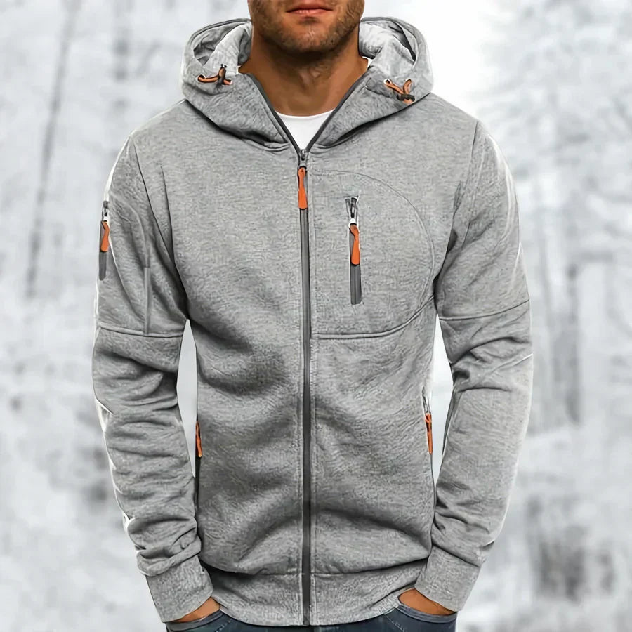 MetroFlex – Stijlvolle Herenhoodie met Ritssluiting