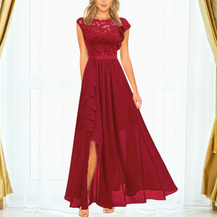Lucienne - Elegant Lace Maxi Dress