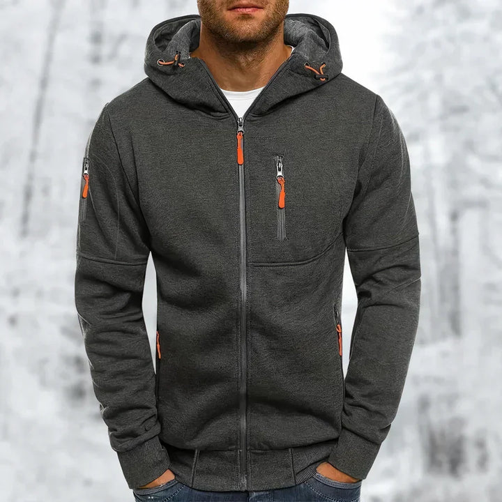MetroFlex – Stijlvolle Herenhoodie met Ritssluiting