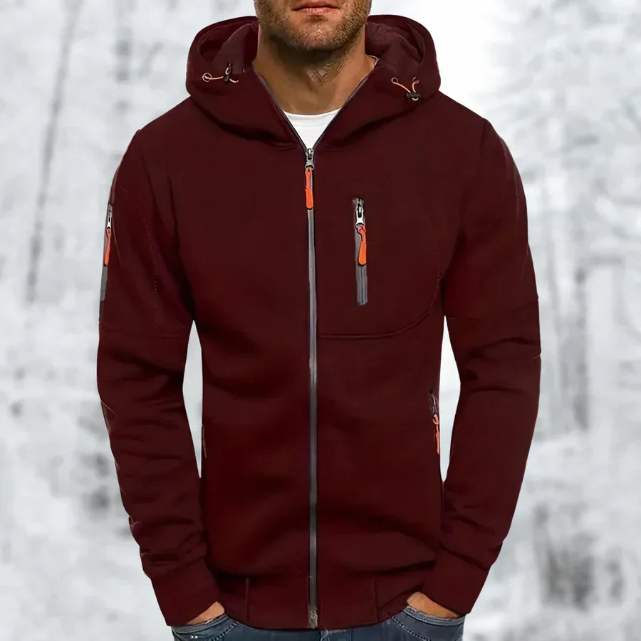 MetroFlex – Stijlvolle Herenhoodie met Ritssluiting