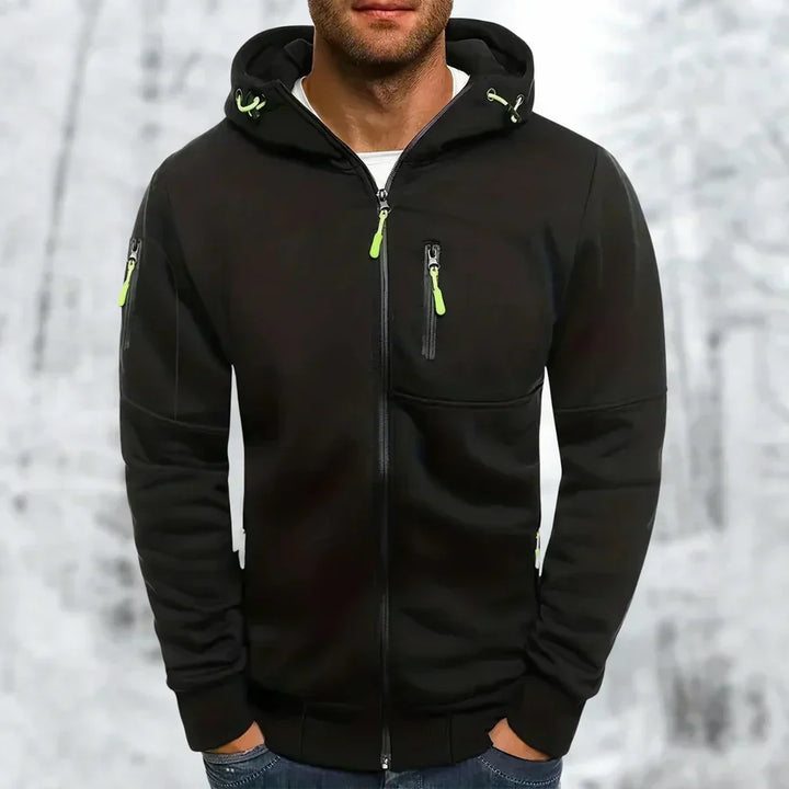 MetroFlex – Stijlvolle Herenhoodie met Ritssluiting