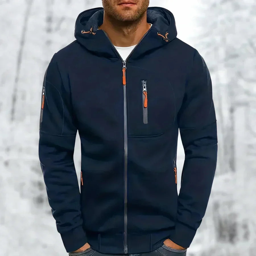MetroFlex – Stijlvolle Herenhoodie met Ritssluiting