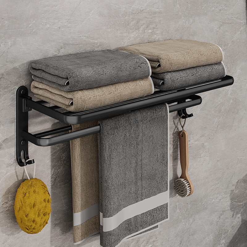 EasyTowel Zwart Inklapbaar Handdoekenrek