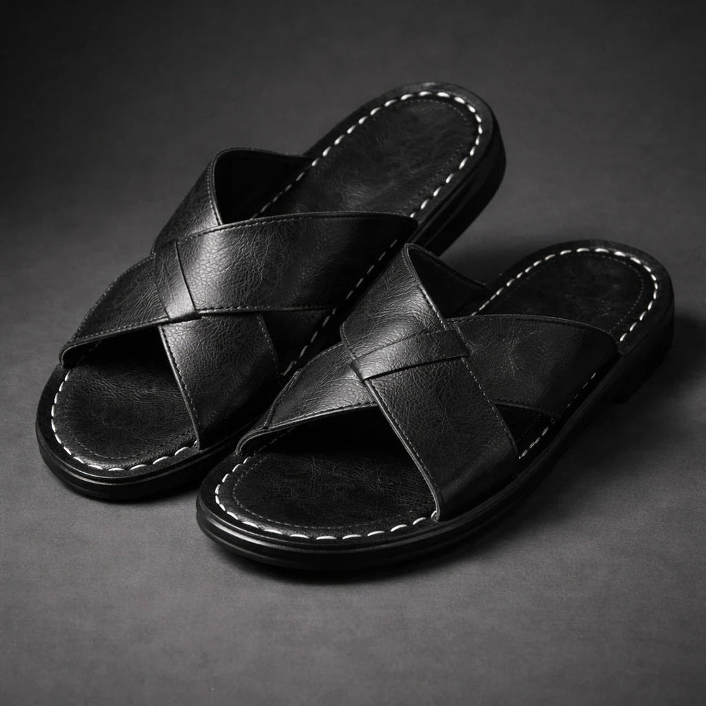 Herensandalen | Gekruiste bandjes & comfortabel instappen