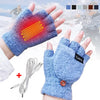 Gebreide verwarmde handschoenen, USB-oplaadbaar