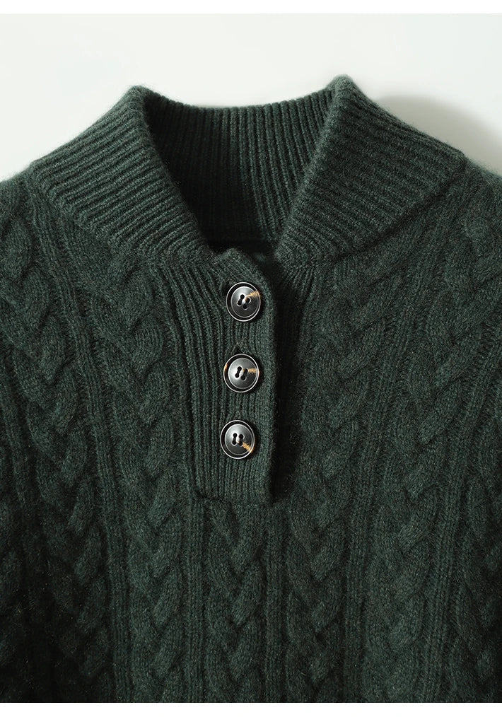 Arden kasjmier vest met knopen