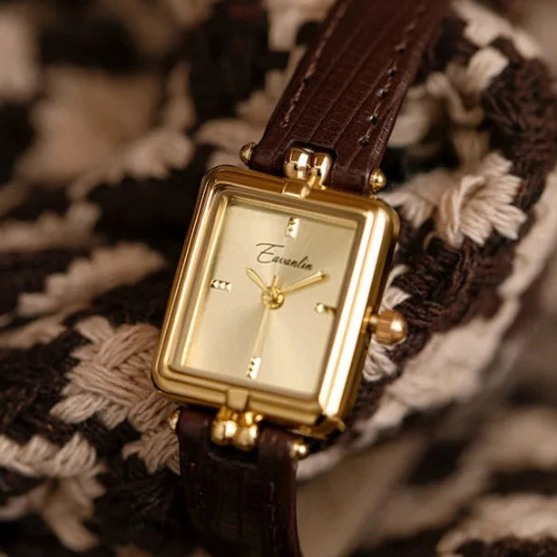 Sienna - Elegant Quartzhorloge met Gouden Bandje