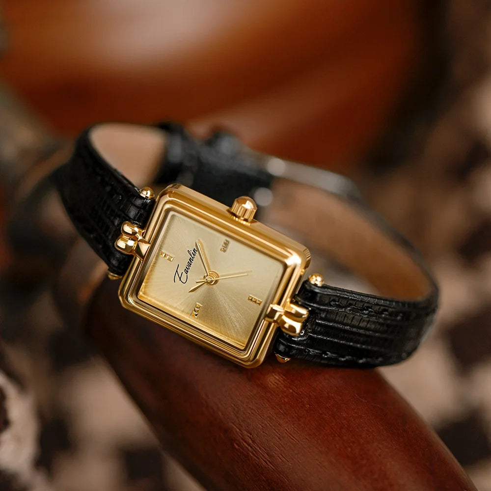 Sienna - Elegant Quartzhorloge met Gouden Bandje