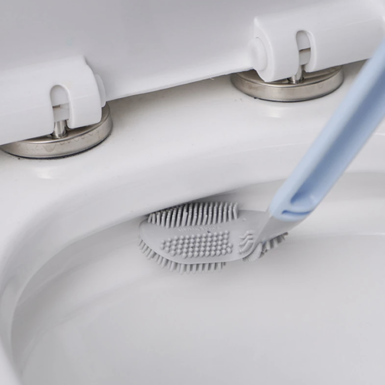 Siliconen Toiletborstel met Houder – Hygiënisch en Makkelijk Schoon te Houden, Bereikt Alle Hoeken en Gaatjes