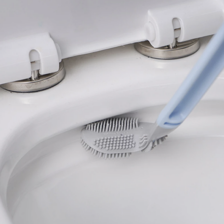 Siliconen Toiletborstel met Houder – Hygiënisch en Makkelijk Schoon te Houden, Bereikt Alle Hoeken en Gaatjes