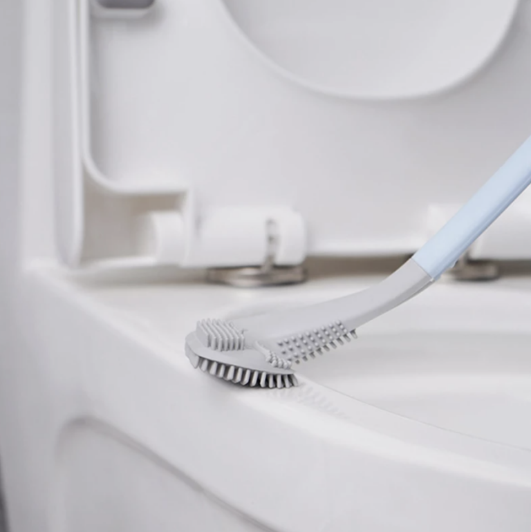 Siliconen Toiletborstel met Houder – Hygiënisch en Makkelijk Schoon te Houden, Bereikt Alle Hoeken en Gaatjes