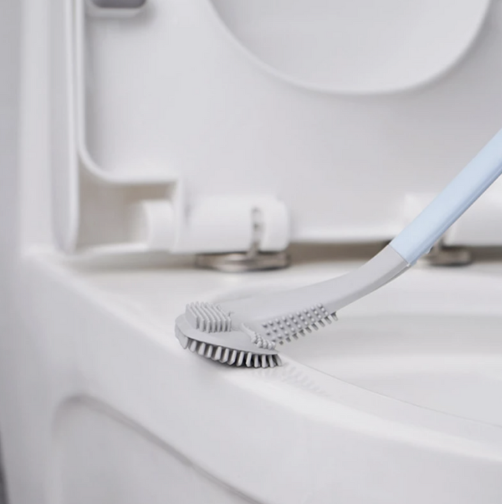 Siliconen Toiletborstel met Houder – Hygiënisch en Makkelijk Schoon te Houden, Bereikt Alle Hoeken en Gaatjes