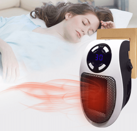 Stille draagbare kachel met temperatuurdisplay