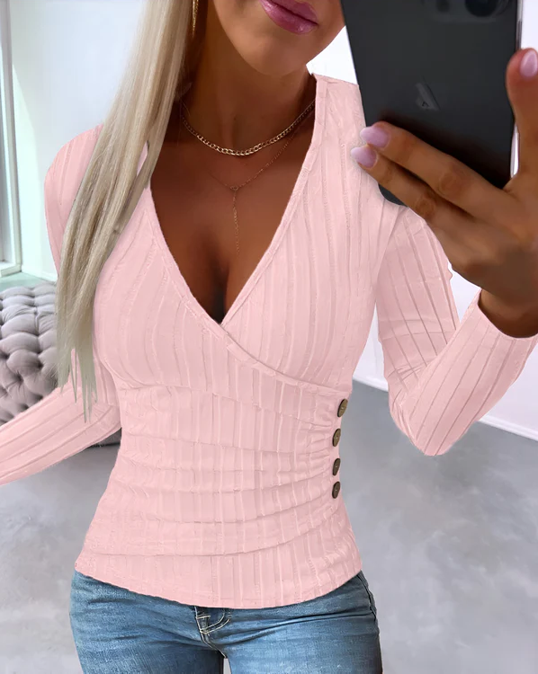 Leandra – Chic Top met V-hals