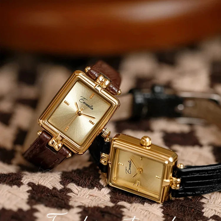 Sienna - Elegant Quartzhorloge met Gouden Bandje