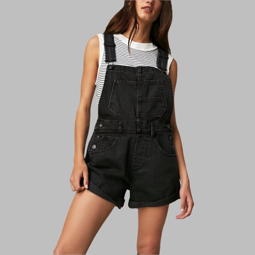 Mouwloze denim jumpsuit, casual chic