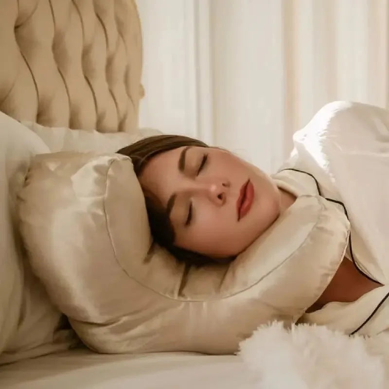 SilkRest - Gezichtskussen met satijnen bekleding de Luxe
