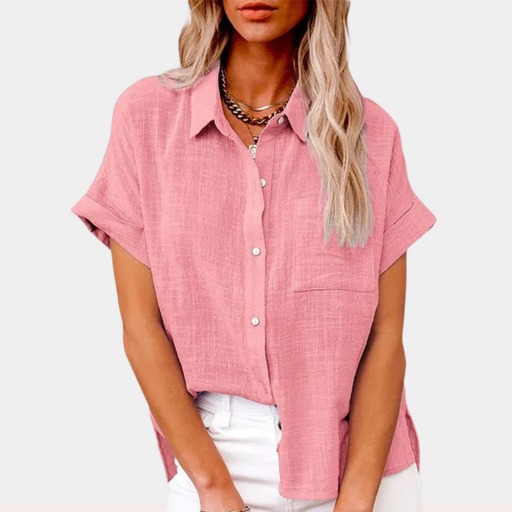 Roze zomer blouse voor dames