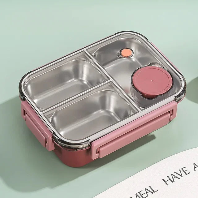 Geïsoleerde thermische voedselcontainer | Vakken van roestvrij staal | Lekvrij deksel