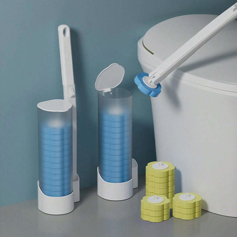 Wegwerptoiletborstel | Antibacteriële, hygiënische sponsopzetstukken